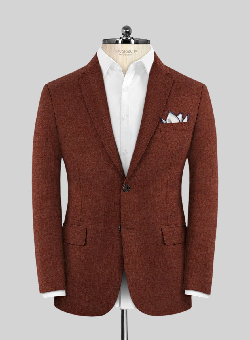 Scabal Cosmopolitan Auburn Wool Jacket - StudioSuits