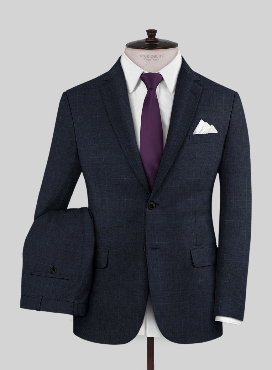 Scabal Cosmopolitan Prince Seal Blue Wool Suit – StudioSuits