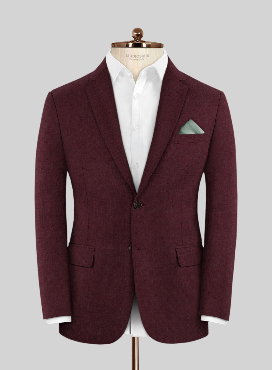 Scabal Cosmopolitan Wine Wool Jacket - StudioSuits