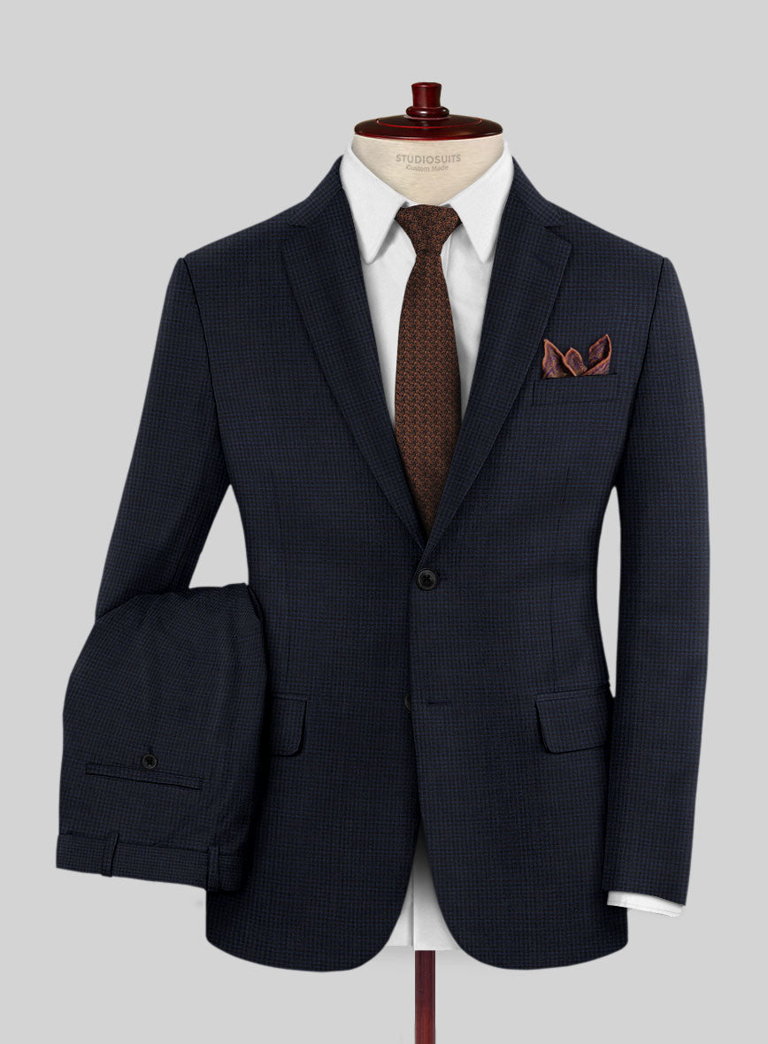 Scabal Cosmopolitan Varlli Blue Wool Suit - StudioSuits