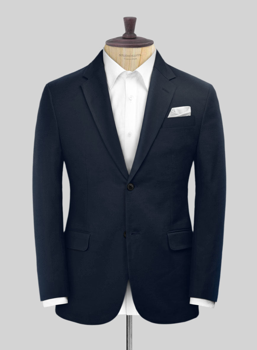 Scabal Dark Navy Cotton Stretch Suit – StudioSuits