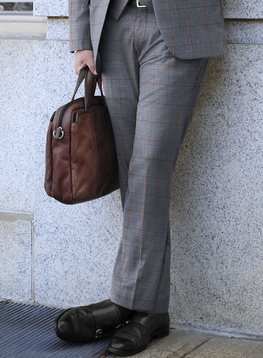 Scabal Dusk Blue Wool Pants - StudioSuits