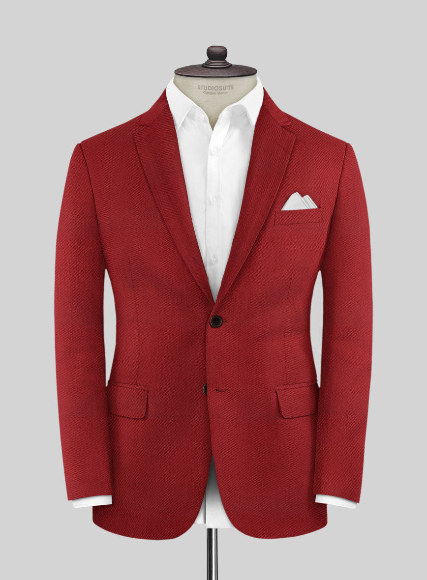 Scabal Ed Red Wool Suit - StudioSuits