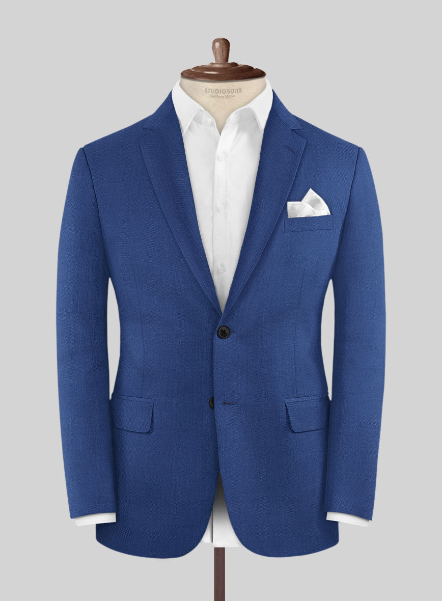 Scabal Egyptian Blue Wool Jacket