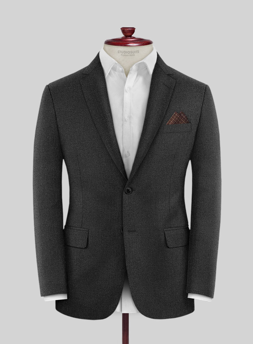 Scabal Ferbi Dark Gray Wool Suit - StudioSuits