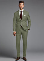 Scabal Fern Green Wool Suit - StudioSuits