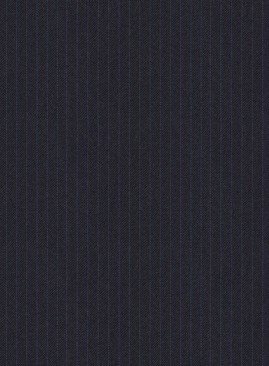 Scabal Jaglo Stripe Blue Wool Jacket - StudioSuits