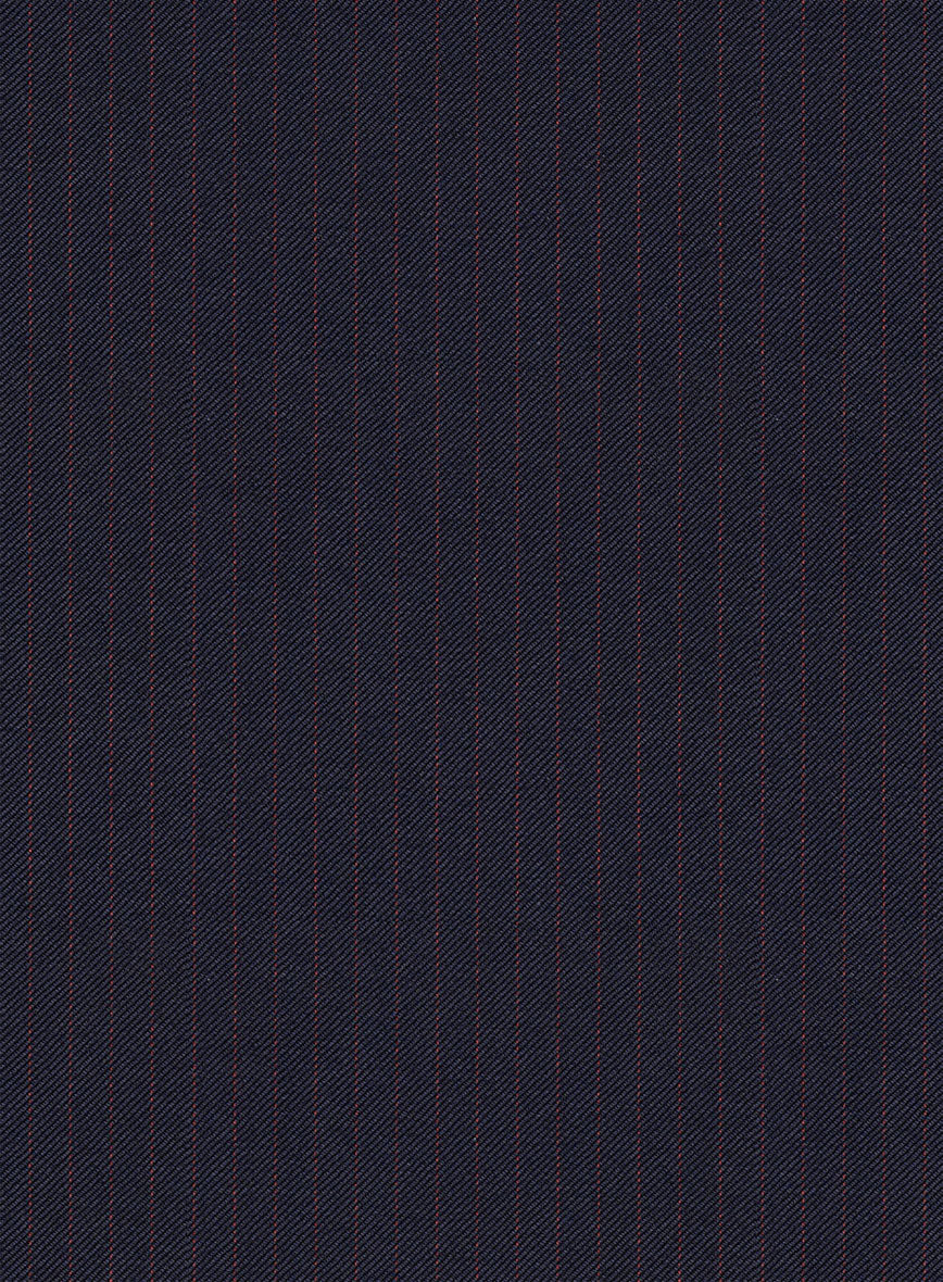 Scabal Hernal Stripe Blue Wool Pants - StudioSuits