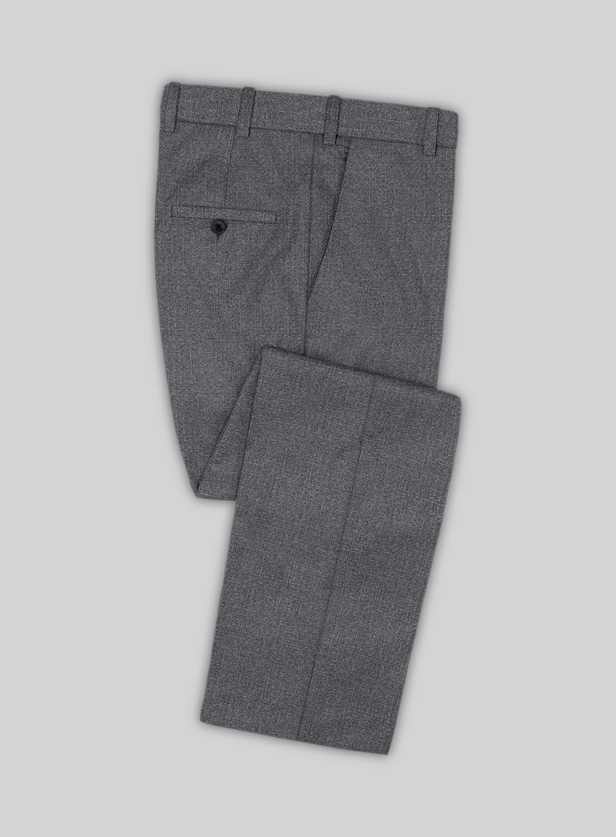 Scabal Hybrid Marble Blue Wool Pants - StudioSuits