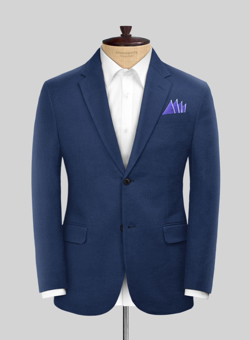 Scabal Indigo Blue Cotton Stretch Suit - StudioSuits