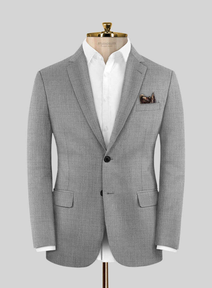 Scabal Jacobi Twill Gray Wool Suit - StudioSuits