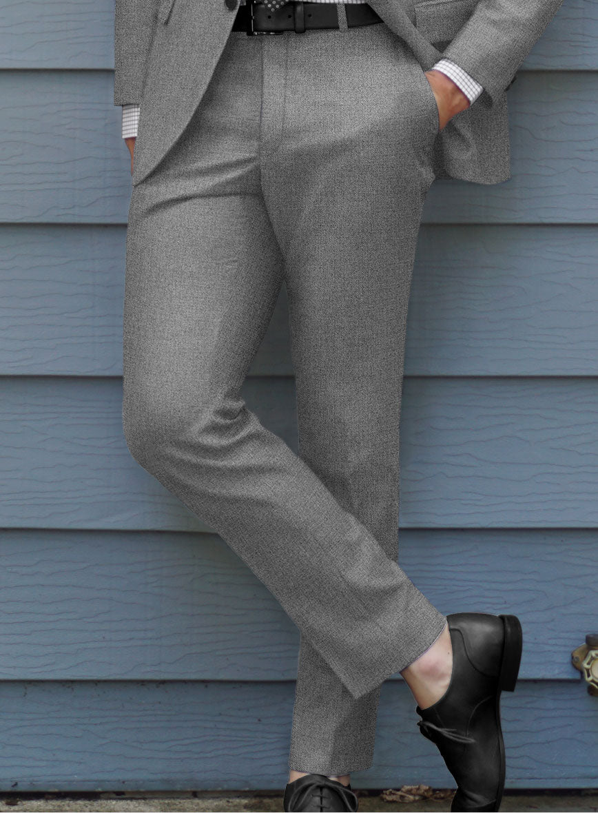 Scabal Lissar Light Gray Wool Suit - StudioSuits