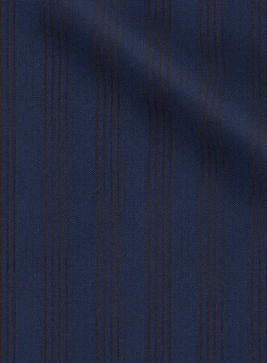 Scabal Londoner Ilianti Stripe Blue Wool Suit - StudioSuits