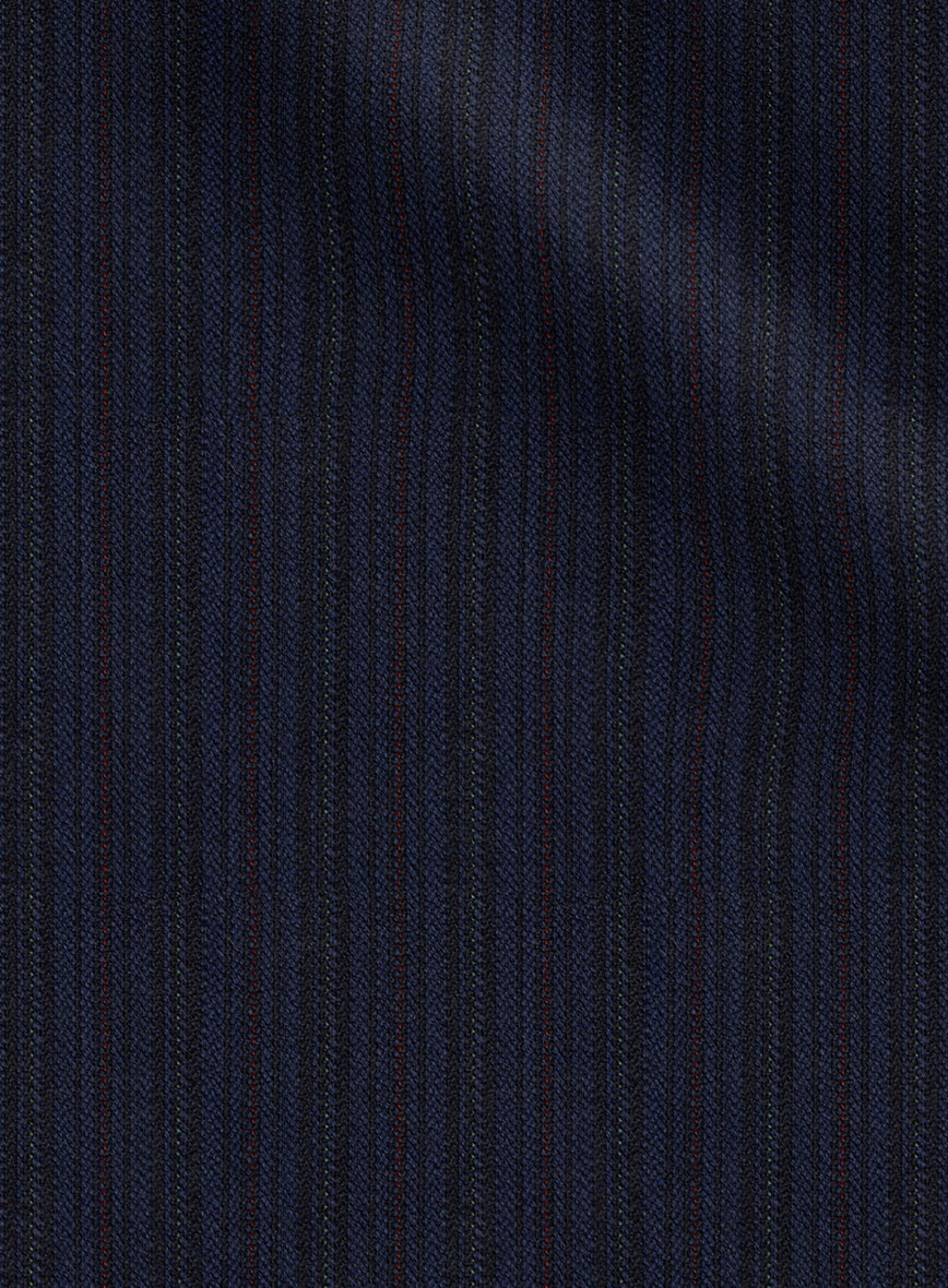 Scabal Londoner Malno Stripe Blue Wool Pants - StudioSuits