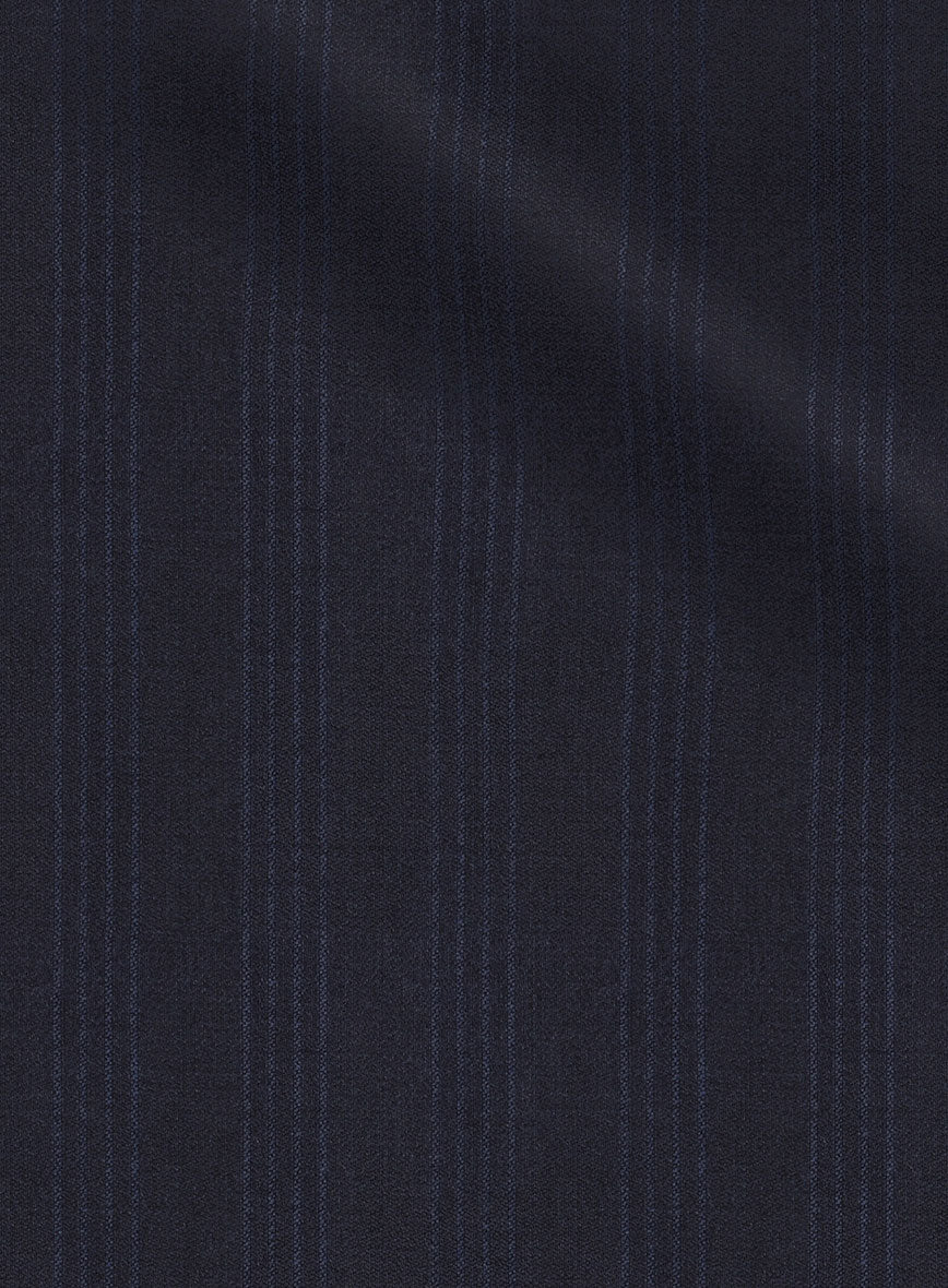 Scabal Londoner Manpa Stripe Blue Wool Pants - StudioSuits