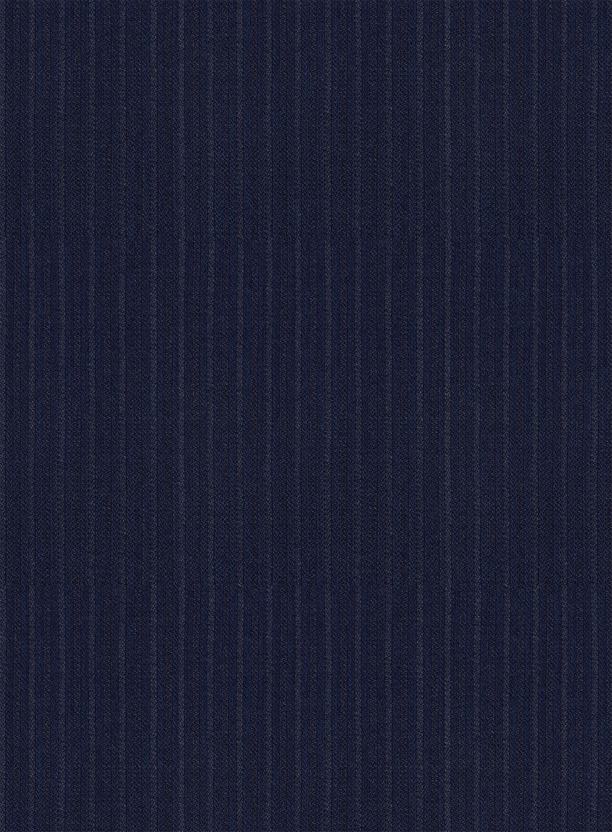 Scabal Londoner Mence Stripe Blue Wool Suit - StudioSuits