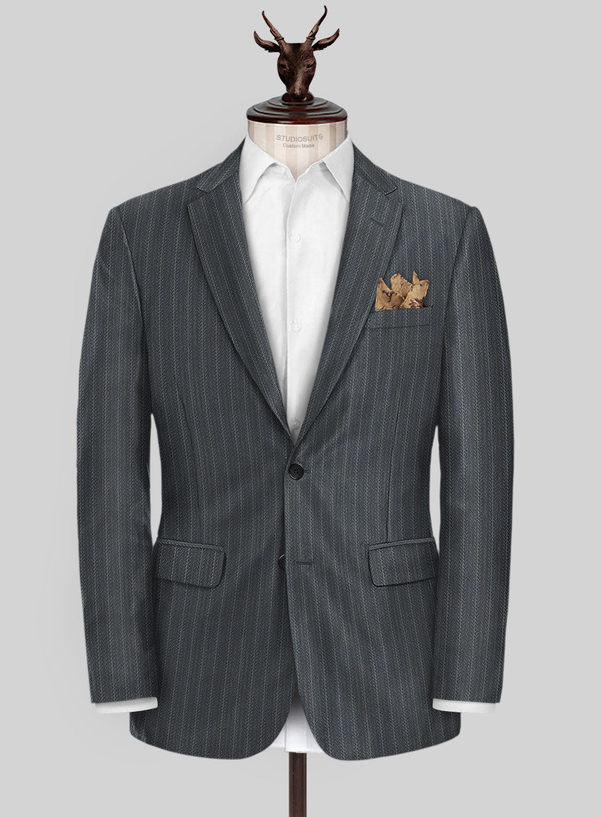 Scabal Londoner Metra Gray Wool Jacket - StudioSuits