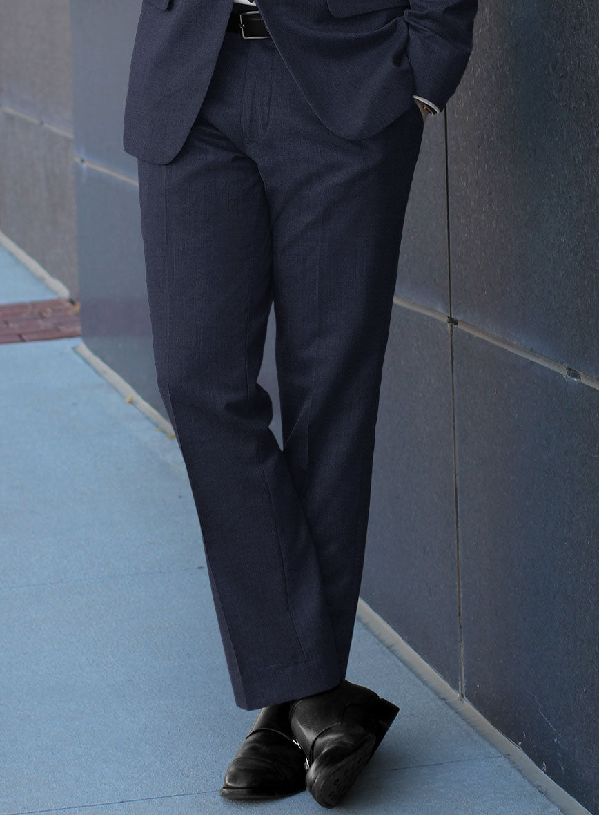 Scabal Londoner Mirage Blue Wool Pants - StudioSuits