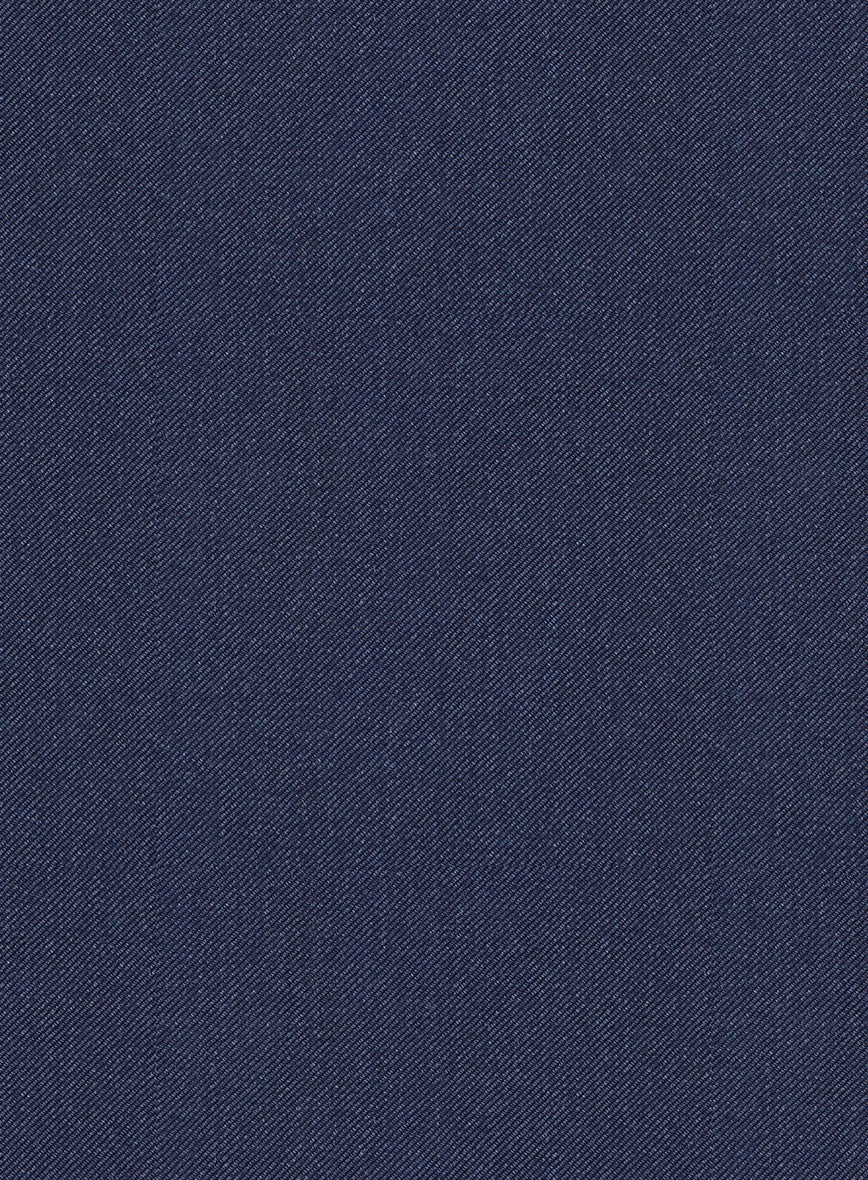 Scabal Merigo Denim Blue Wool Pants - StudioSuits