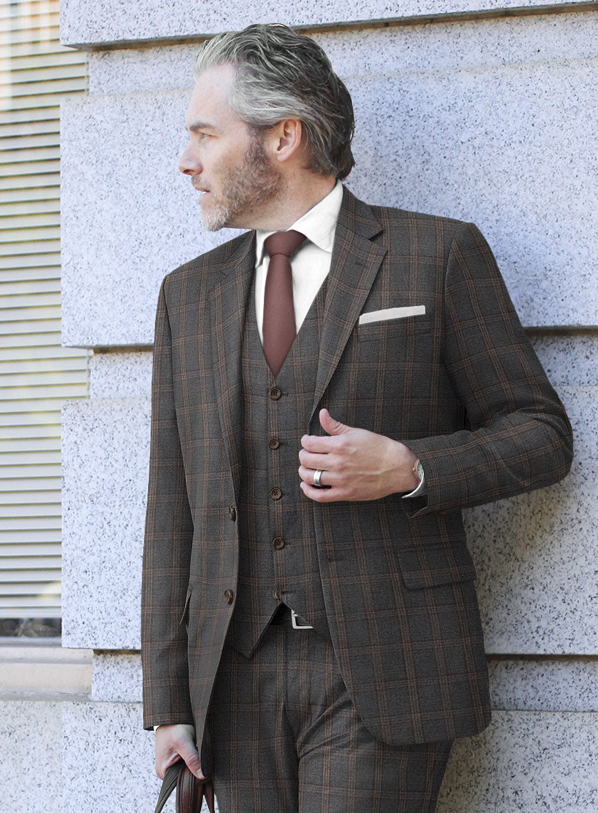 Scabal Oricio Checks Gray Wool Jacket - StudioSuits