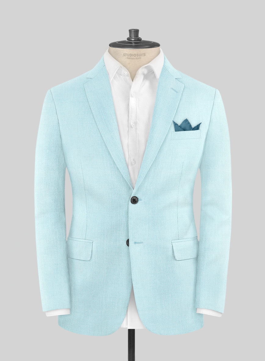 Scabal Pale Blue Wool Suit - StudioSuits