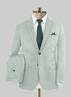 Scabal Pale Green Wool Suit - StudioSuits