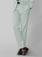 Scabal Pale Green Wool Suit - StudioSuits