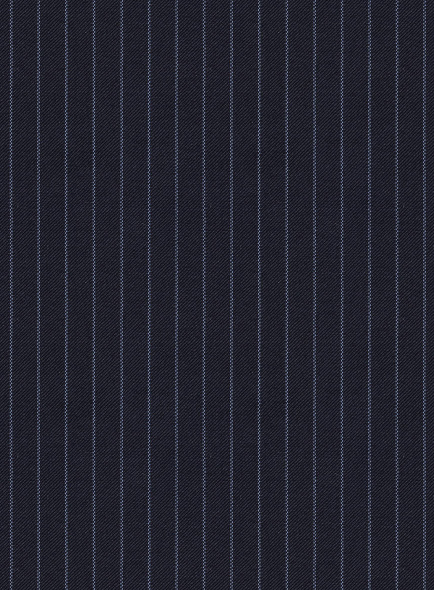 Scabal Paqui Stripe Blue Wool Jacket - StudioSuits