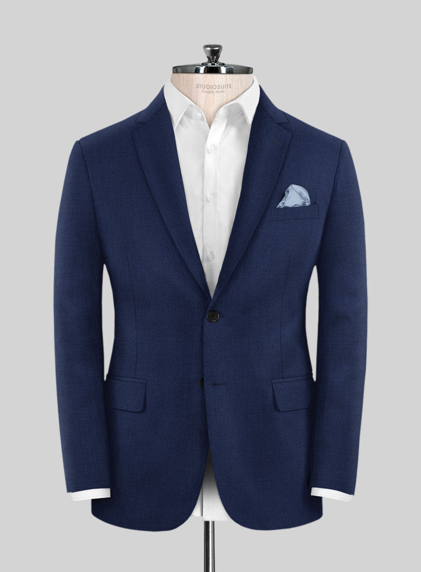 Scabal Regal Blue Wool Jacket - StudioSuits