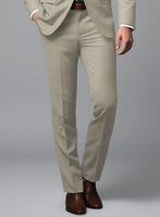 Scabal Sandune Beige Wool Pants - StudioSuits