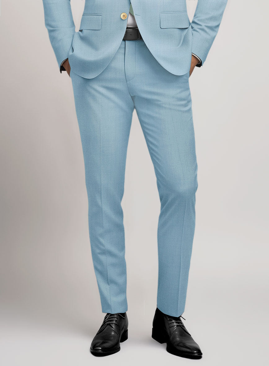 Scabal Sky Blue Wool Suit - StudioSuits