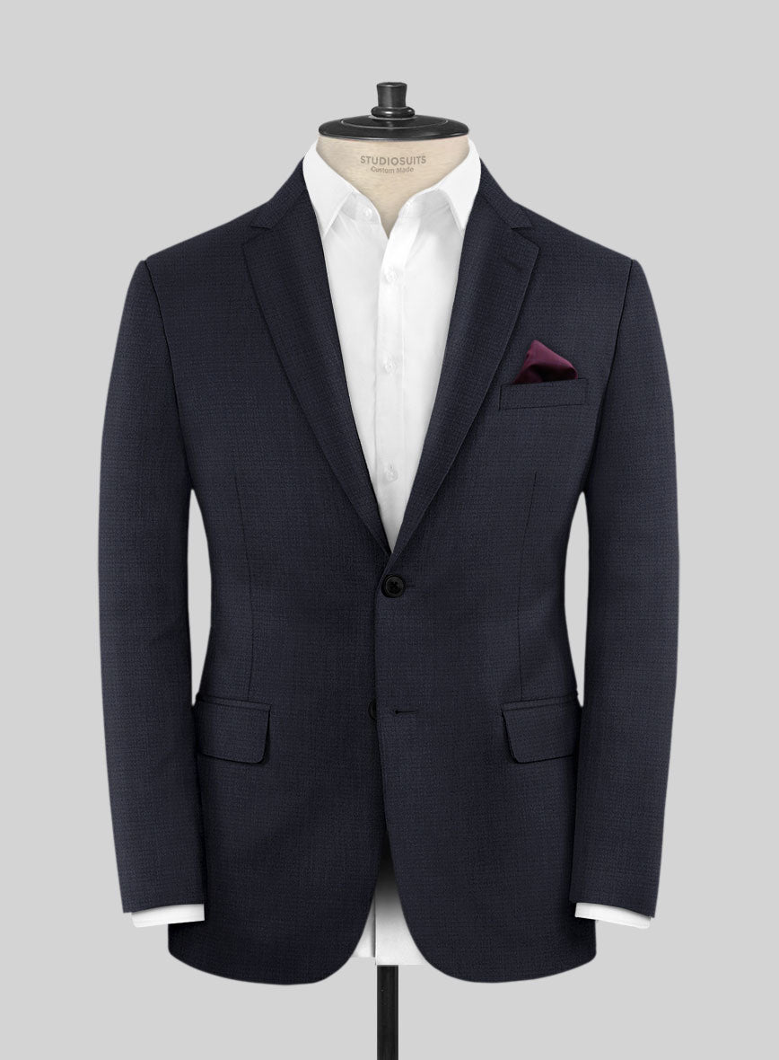 Scabal Tedra Blue Wool Suit - StudioSuits