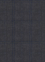 Scabal Tornado Checks Dark Gray Wool Pants - StudioSuits