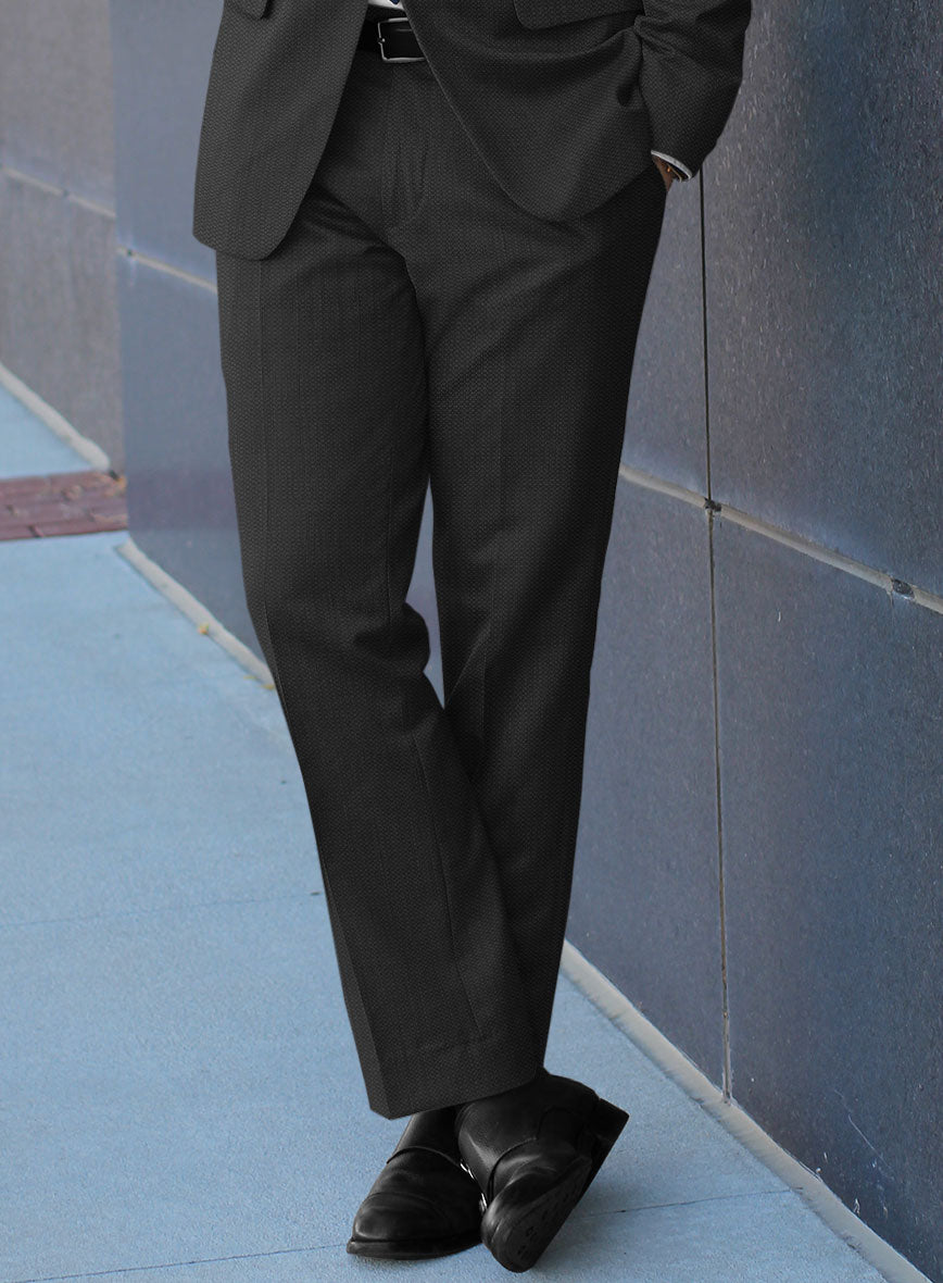 Scabal Tornado Olfoda Black Wool Suit - StudioSuits