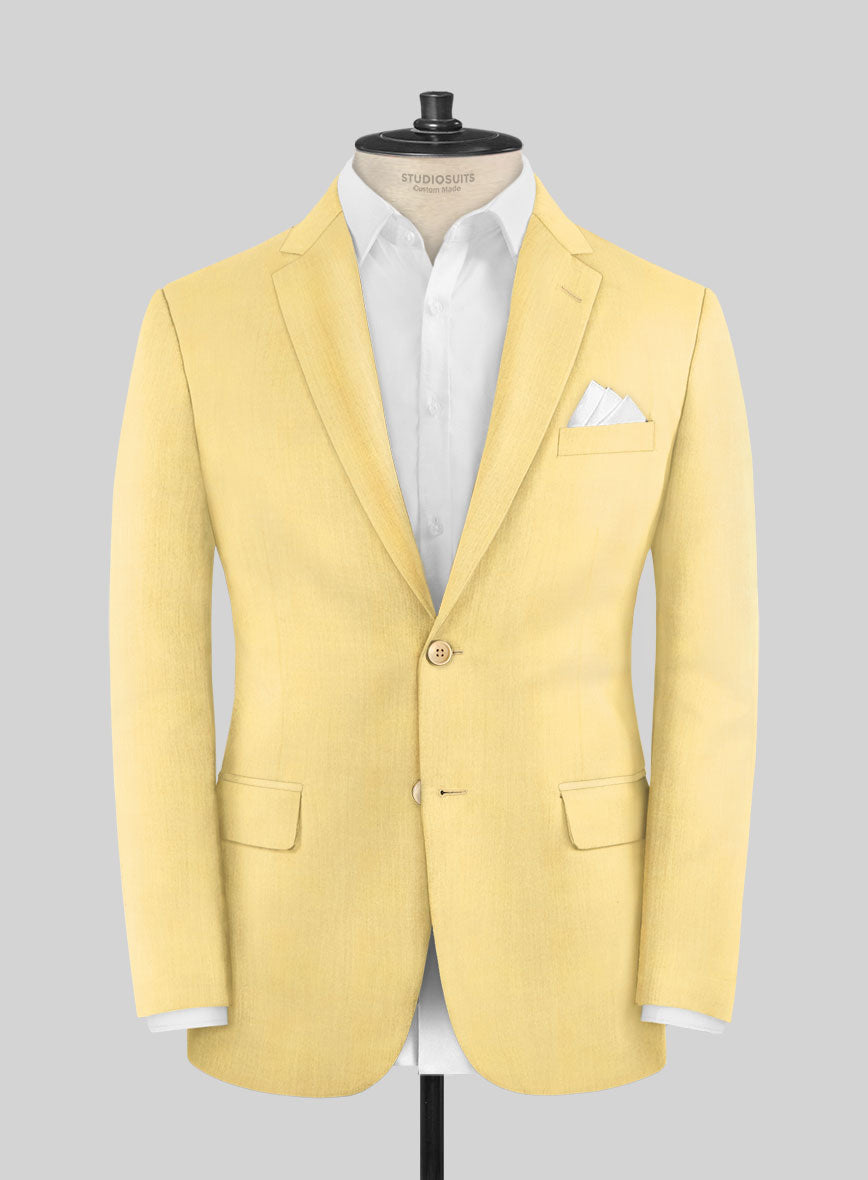 Scabal Yellow Wool Jacket - StudioSuits