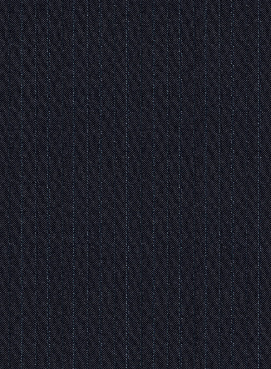 Scabal Zoillo Stripe Blue Wool Jacket - StudioSuits
