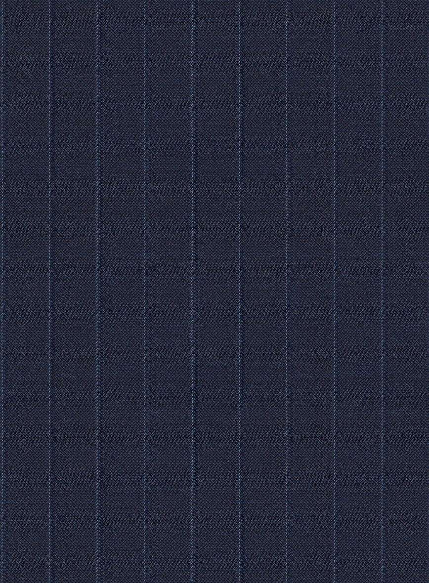 Scabal Rolan Stripe Blue Wool Jacket - StudioSuits