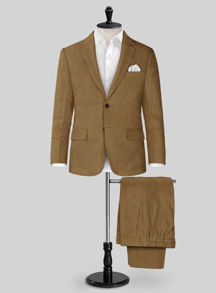 Sepia Brown Linen Boys Suit - StudioSuits