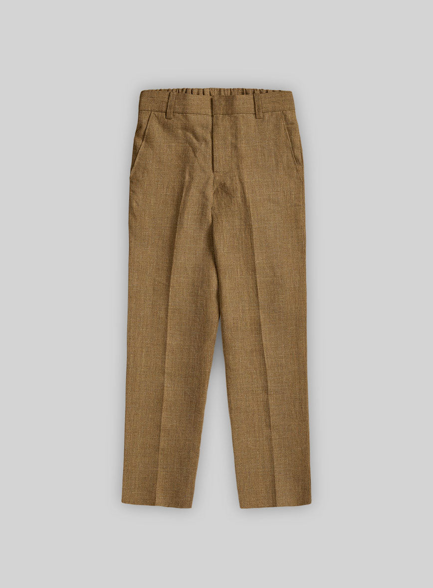 Sepia Brown Linen Boys Suit - StudioSuits