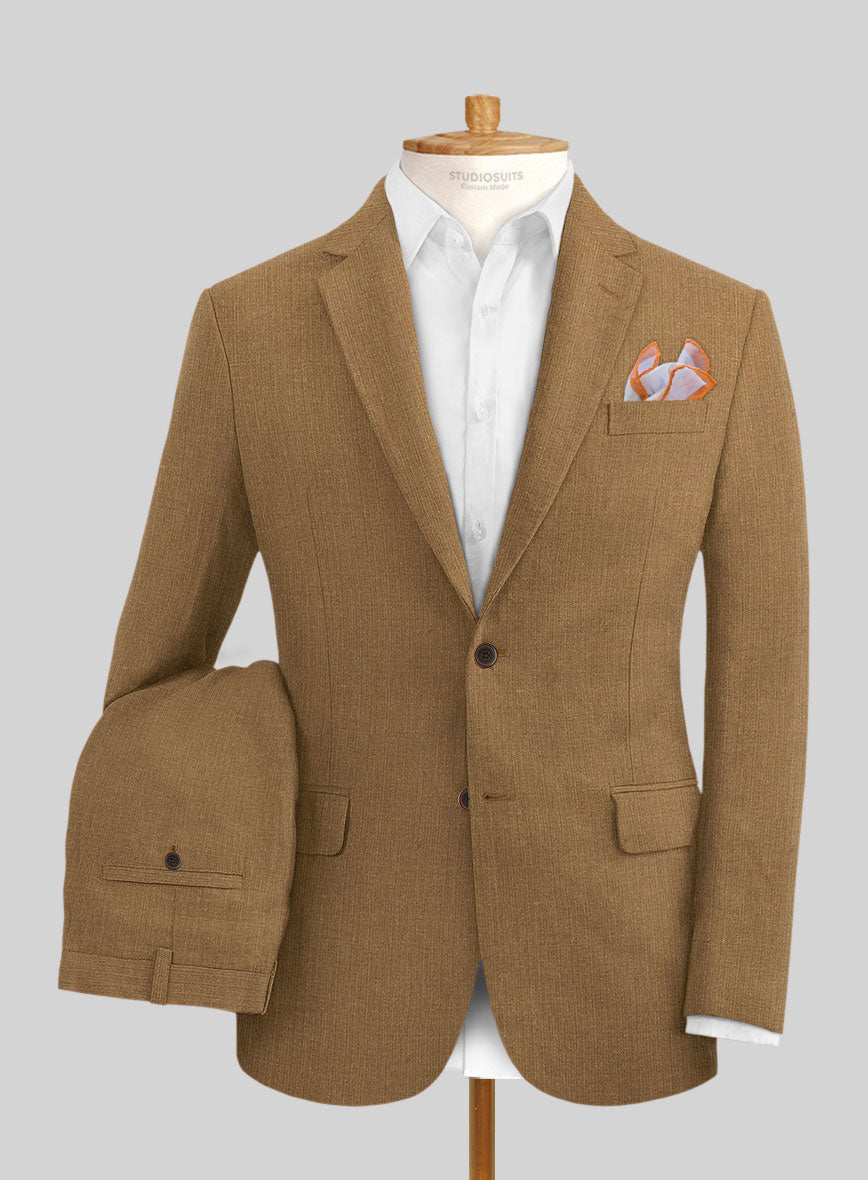 Sepia Brown Linen Suit - StudioSuits