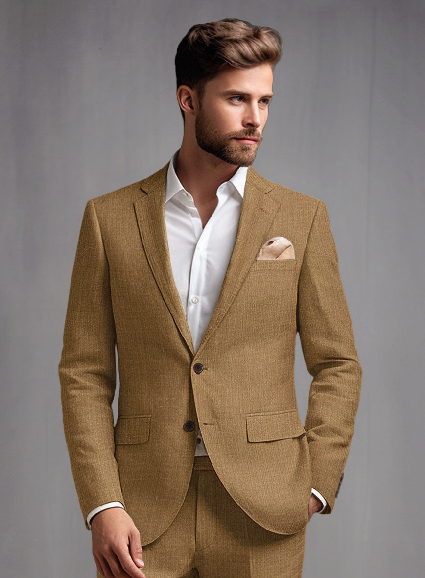 Sepia Brown Linen Suit - StudioSuits