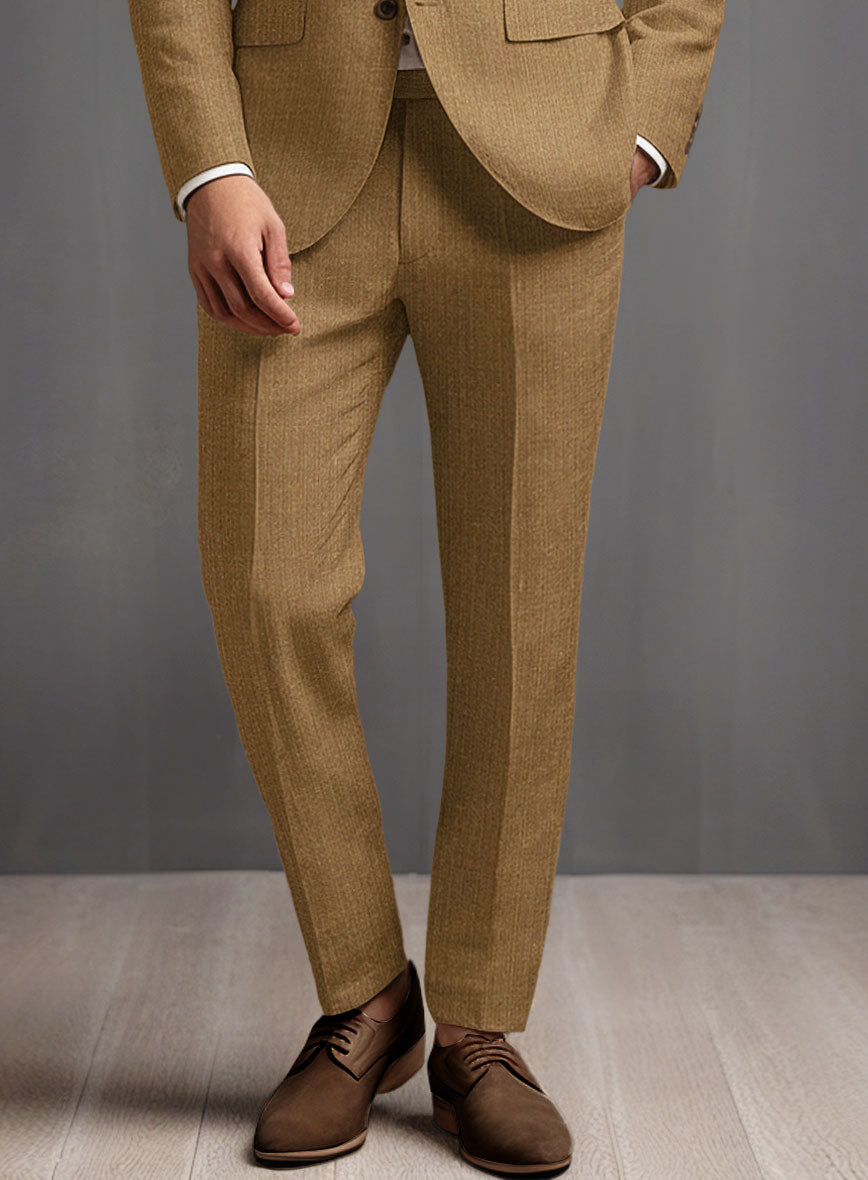 Sepia Brown Linen Suit - StudioSuits