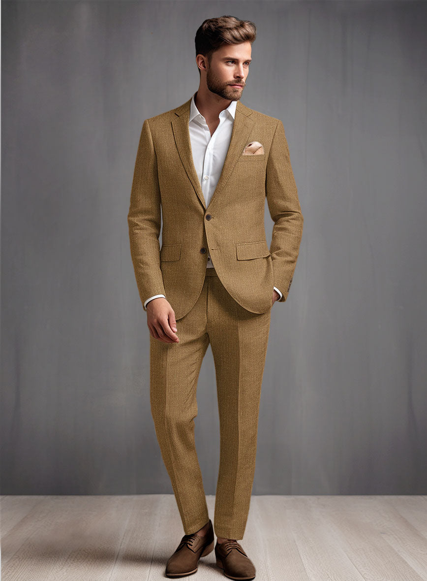 Sepia Brown Linen Suit - StudioSuits