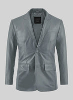 Sherpa Gray Leather Suit - StudioSuits