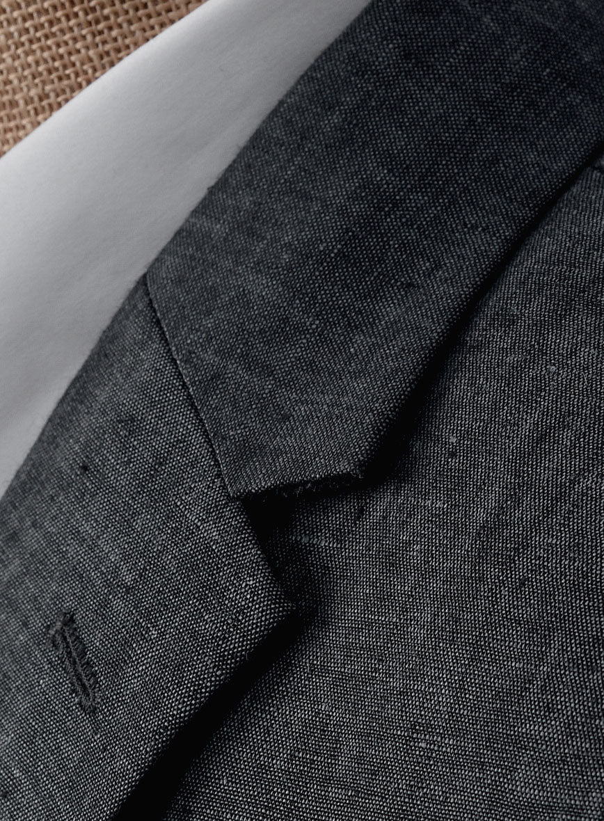 Slate Gray Linen Jacket - StudioSuits