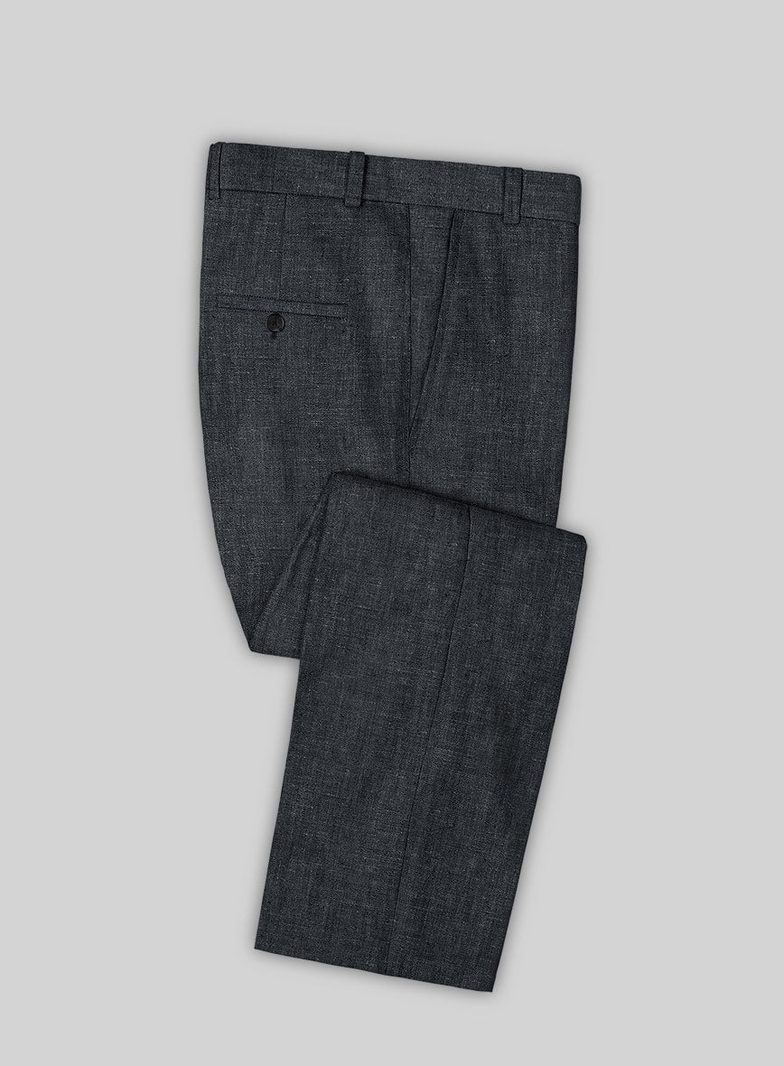 Slate Gray Linen Pants - StudioSuits