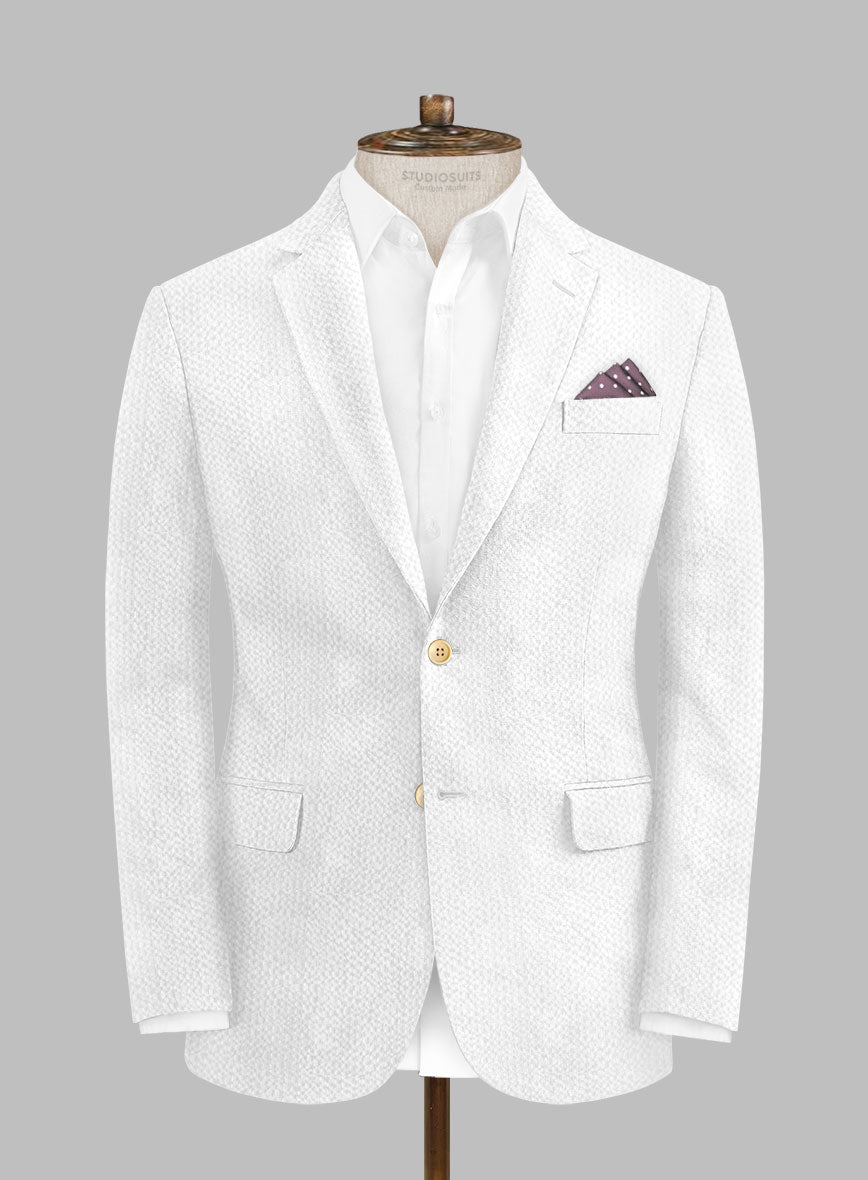 Solbiati White Seersucker Jacket - StudioSuits