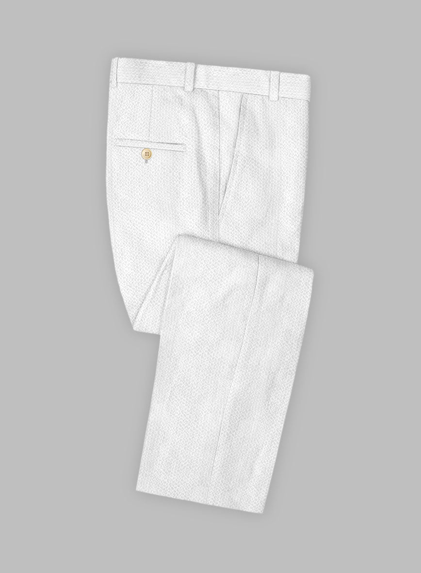 Solbiati White Seersucker Pants