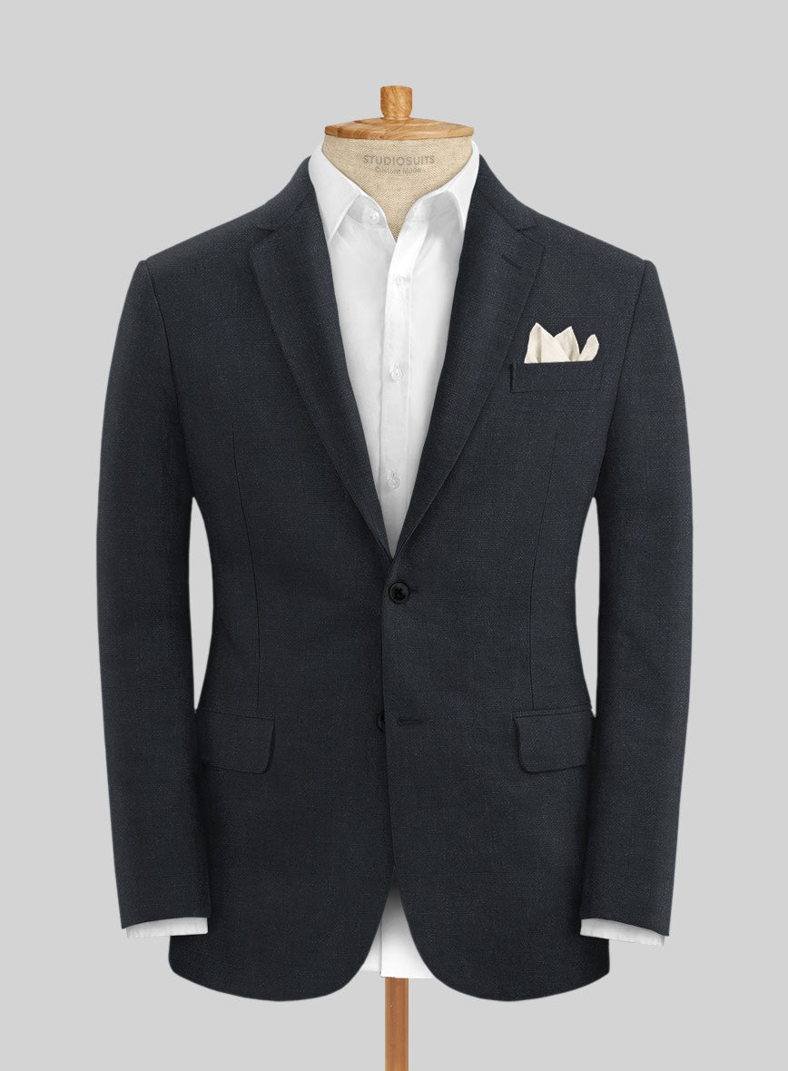 Solbiati Art Du Lin Deep Blue Linen Suit - StudioSuits