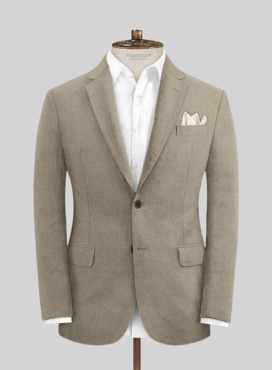 Solbiati Art Du Lin Hazel Brown Linen Suit - StudioSuits